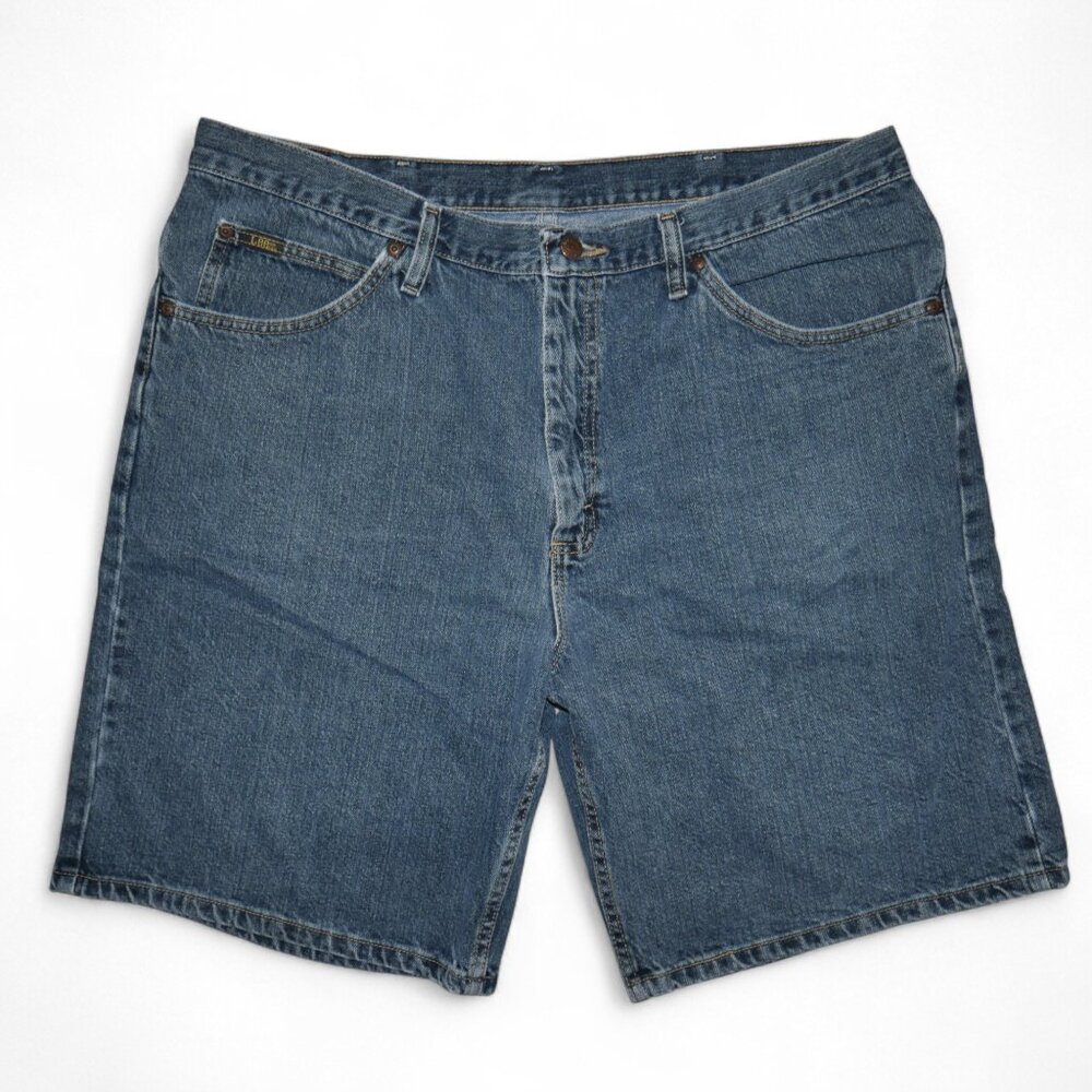 Vintage LEE Men’s Jean Shorts Tag Size 40 Actual 38 Denim Jorts Dark Wash GUC
